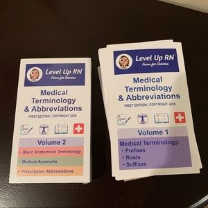 Level up rn medical terminology flash cards
